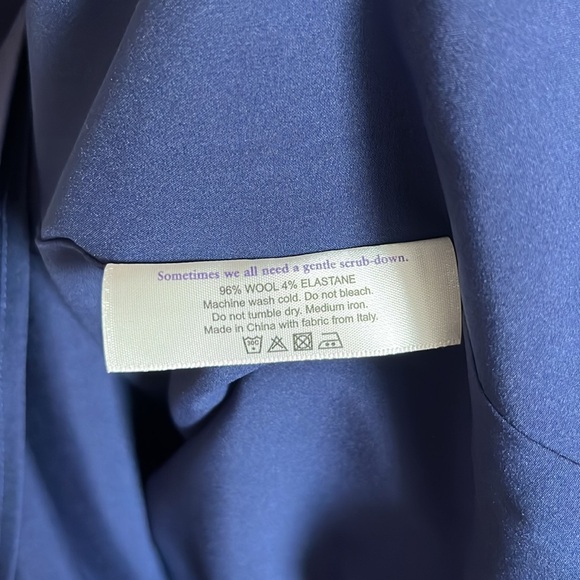 MM Lafleur Masha Wool Sheath Dress in Navy - Picture 7 of 11